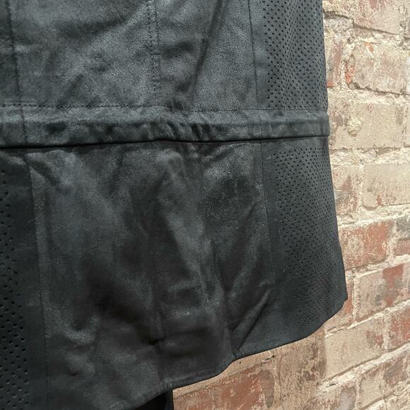 Vince Asymmetrical Zip Perforated Leather Vest Size XS - Picture 13 of 13